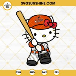Hello Kitty Baltimore Orioles SVG, Kitty Orioles SVG PNG DXF EPS