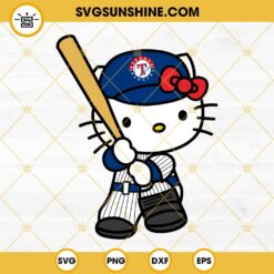 Hello Kitty Texas Rangers SVG, Kitty Rangers SVG PNG DXF EPS