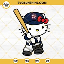 Hello Kitty Washington Nationals SVG, Kitty Nationals SVG PNG DXF EPS