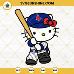 Hello Kitty Boston Red Sox SVG, Kitty Red Sox SVG PNG DXF EPS