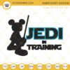 Jedi In Training Mickey Machine Embroidery Designs, Star Wars Embroidery Pattern Files