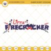 Little Firecracker Disney Embroidery Design File, Independence Day Embroidery Pattern