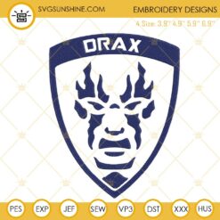 Drax Marvel Logo Embroidery Design, Guardians Of The Galaxy Embroidery File