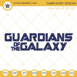 Guardians Marvel Logo Embroidery Design, Guardians Of The Galaxy 2023 Embroidery File