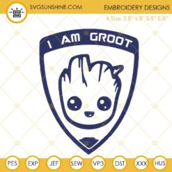 I Am Groot Logo Embroidery Design, Baby Groot Embroidery File