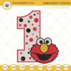 Elmo One Embroidery Designs, Muppet Birthday Party Embroidery Files