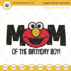 One Birthday Elmo Machine Embroidery Design Files