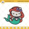 Hello Kitty Ariel Princess Disney Machine Embroidery Design Files