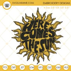 Here Comes The Sun Embroidery Designs, Hello Summer Machine Embroidery Files