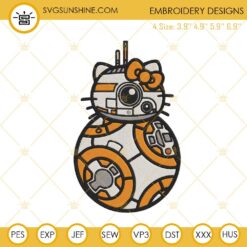 Hello Kitty BB8 Star Wars Machine Embroidery Design Files
