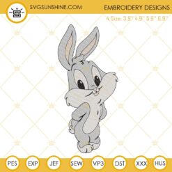 Baby Bugs Bunny Embroidery Designs, Looney Tunes Machine Embroidery Files