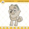 Judo Bluey Embroidery Design, Cute Chow Chow Cartoon Dog Embroidery File