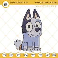 Socks Heeler Embroidery Files, Bluey Characters Machine Embroidery Designs