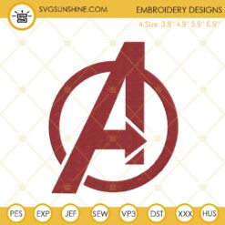 Avengers Logo Embroidery Designs, Marvel Comics Machine Embroidery Files
