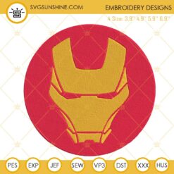 Iron Man Logo Embroidery Designs, Avengers Superhero Logo Machine Embroidery Files