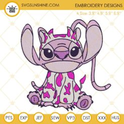 Angel Stitch Cow Embroidery Designs, Funny Lilo And Stitch Embroidery Files