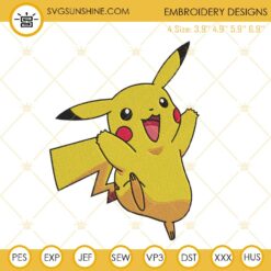 Pikachu Embroidery Designs, Pokemon Machine Embroidery Files