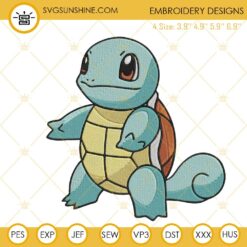 Pokemon Squirtle Machine Embroidery Designs Files