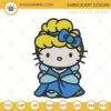 Hello Kitty Cinderella Princess Disney Machine Embroidery Design Files