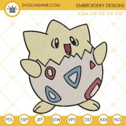 Togepi Pokemon Machine Embroidery Designs Files
