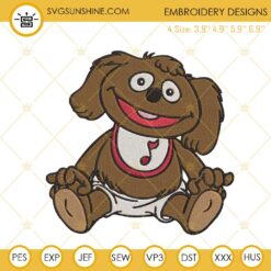 Rowlf The Dog Embroidery Designs, Muppet Babies Embroidery Files