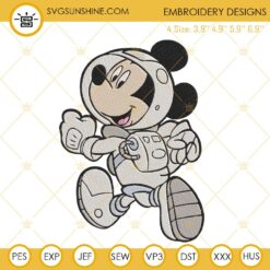 Mickey Astronaut Embroidery Designs, Disney Machine Embroidery Files