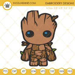 Baby Groot Machine Embroidery Designs, Guardians Of The Galaxy Embroidery Pattern Files