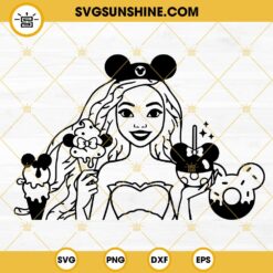 Black Ariel Disney Snacks SVG, African American Mermaid SVG, Disney Mermaid 2023 SVG PNG DXF EPS