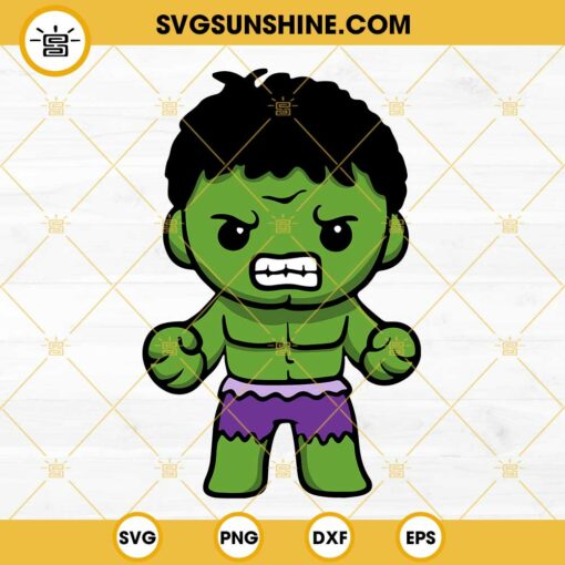 Chibi Hulk SVG, Hulk SVG, The Incredible Hulk SVG