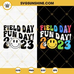 Field Day Fun Day 2023 SVG, Field Day SVG, Retro Field Day SVG, Smiley Face 2023 SVG, Field Day Teacher SVG Files