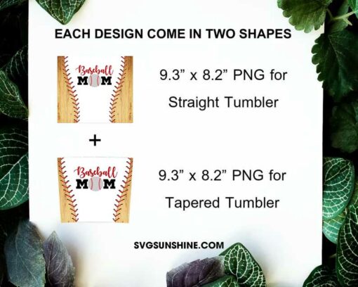 Baseball Mom Wood Print 20oz Skinny Tumbler Wrap PNG, Sport Tumbler Template PNG Sublimation