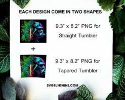 Darth Vader Lightsaber Weed Colorful 20oz Skinny Tumbler Wrap PNG, Funny Star Wars Cannabis Tumbler Template PNG Sublimation