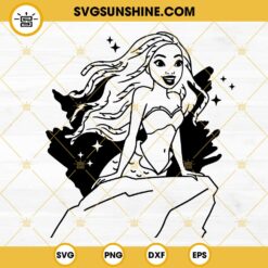The Little Mermaid 2023 SVG, American African Ariel Princess SVG PNG DXF EPS Files