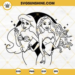 The Little Mermaid Old And New SVG, Princesses Ariel SVG PNG DXF EPS
