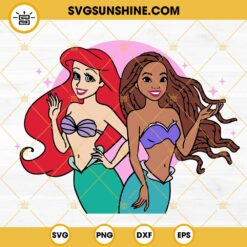 Two Princess Ariel SVG, The Little Mermaid 2023 SVG, Disney Princess SVG