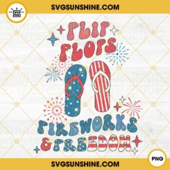Flip Flops Fireworks And Freedom PNG, American Flag PNG, Independence Day PNG, Happy 4th Of July PNG