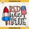 Red White And Blue PNG, America Flag Ice Cream PNG, 4th Of July PNG Digital Download