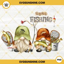 Gnomes Gone Fishing PNG, Lake Life PNG Designs Download