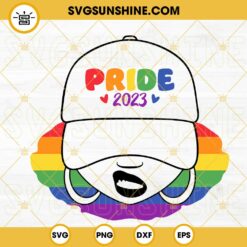 Black Girl Cap Smirk Pride 2023 SVG, American African Lesbian SVG, Black Pride SVG PNG DXF EPS Cricut