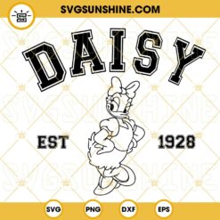 Daisy Retro Sunset Summer SVG, Daisy Duck Beach Vacation SVG, Disney World Summer Trip SVG PNG DXF EPS Cricut