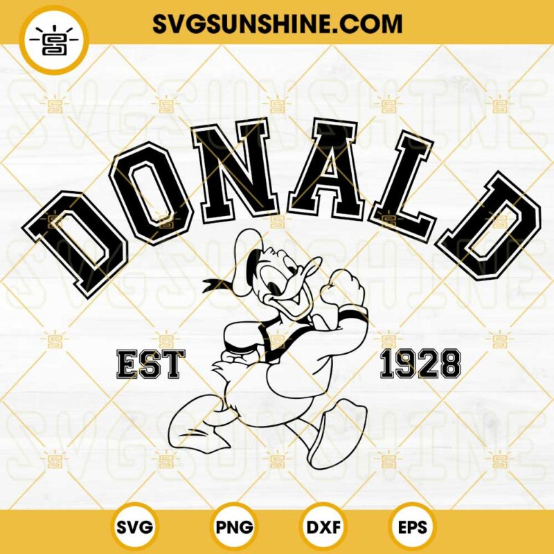 Donald Est 1928 SVG, Donald Duck SVG, Vintage Disney SVG, Disney Friend ...