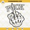 Middle Finger Skeleton Fuck SVG, Funny SVG PNG DXF EPS Cricut
