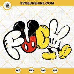 Mickey Fuck Hand SVG, Middle Finger SVG, Funny Disney Mouse SVG PNG DXF EPS