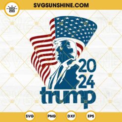 Trump 2024 American Flag SVG, Make America Great Again 2024 SVG, 2024 Presidential Election SVG, Republican Party SVG PNG DXF EPS