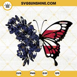 Butterfly American Flag SVG, Patriotic For Woman SVG, 4th Of July SVG PNG DXF EPS Files