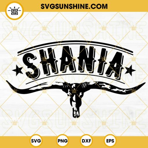 Shania SVG, Bull Skull SVG, Country Music SVG, Western Girl SVG PNG DXF EPS Cricut Files