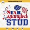 Star Spangled Stud SVG, American Flag Sunglasses SVG, 4th Of July SVG