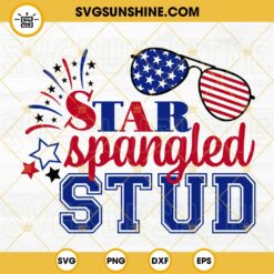 Star Spangled Stud SVG, American Flag Sunglasses SVG, 4th Of July SVG