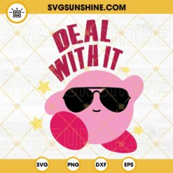 Deal With It Kirby SVG, Kirby Thug Life SVG, Cute Cartoon Game SVG PNG DXF EPS Cricut Files