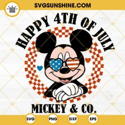 Happy 4th Of July Mickey And Co SVG, Mickey American Patriotic SVG, Disney Happy Independence Day SVG PNG DXF EPS